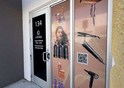Window display Microperforated for outdoor use